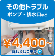 その他の水のトラブル・ポンプ・屋外蛇口・排水口の水漏れ・つまり